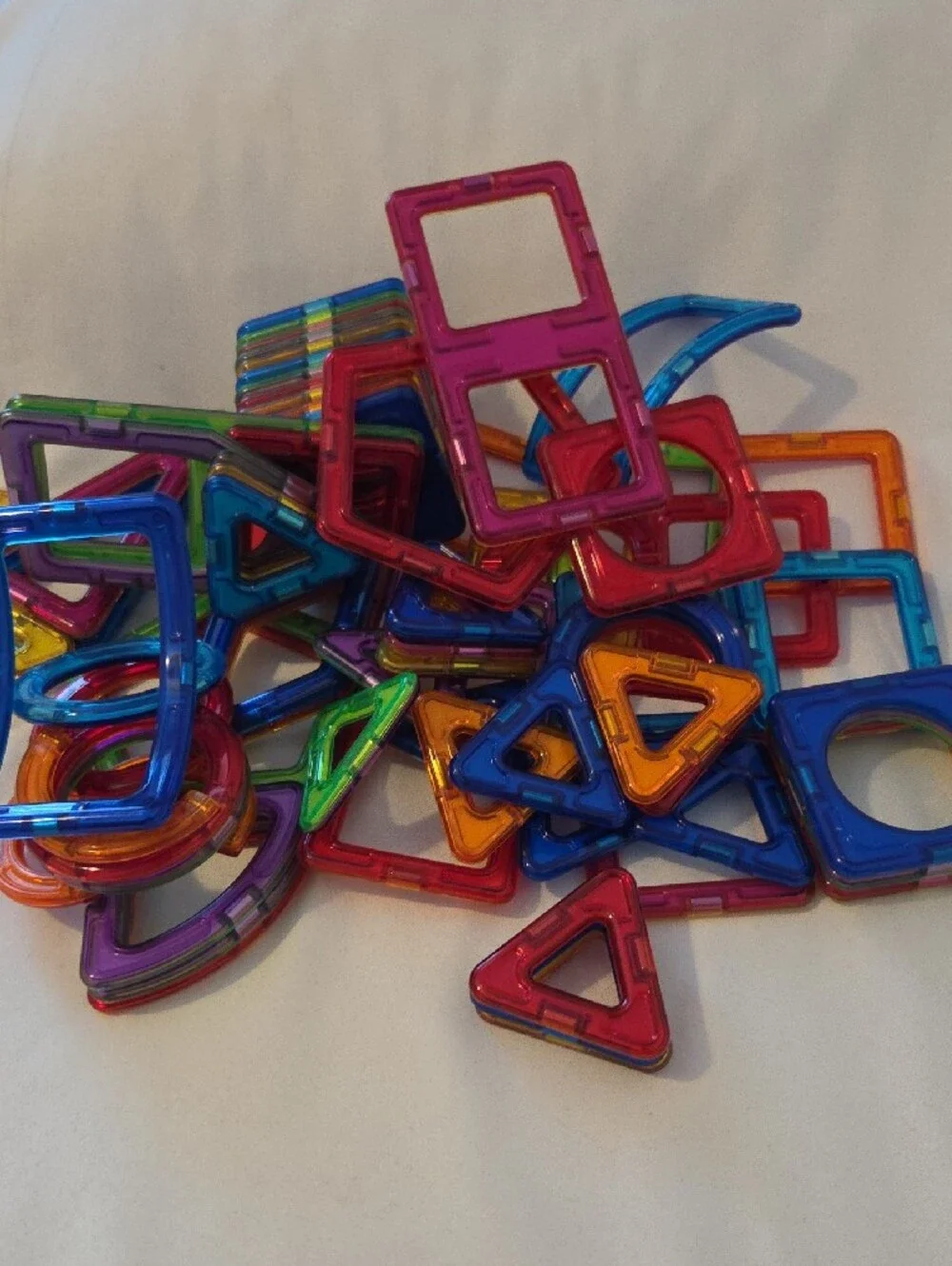 Magnetic Building Tiles Set - 72 Multicolor Creative Shapes for Kids